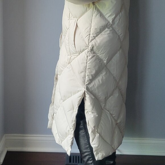 ๐ Zara NWT Long Creamy Puffer Down Coat โ Size S - Picture 7 of 13
